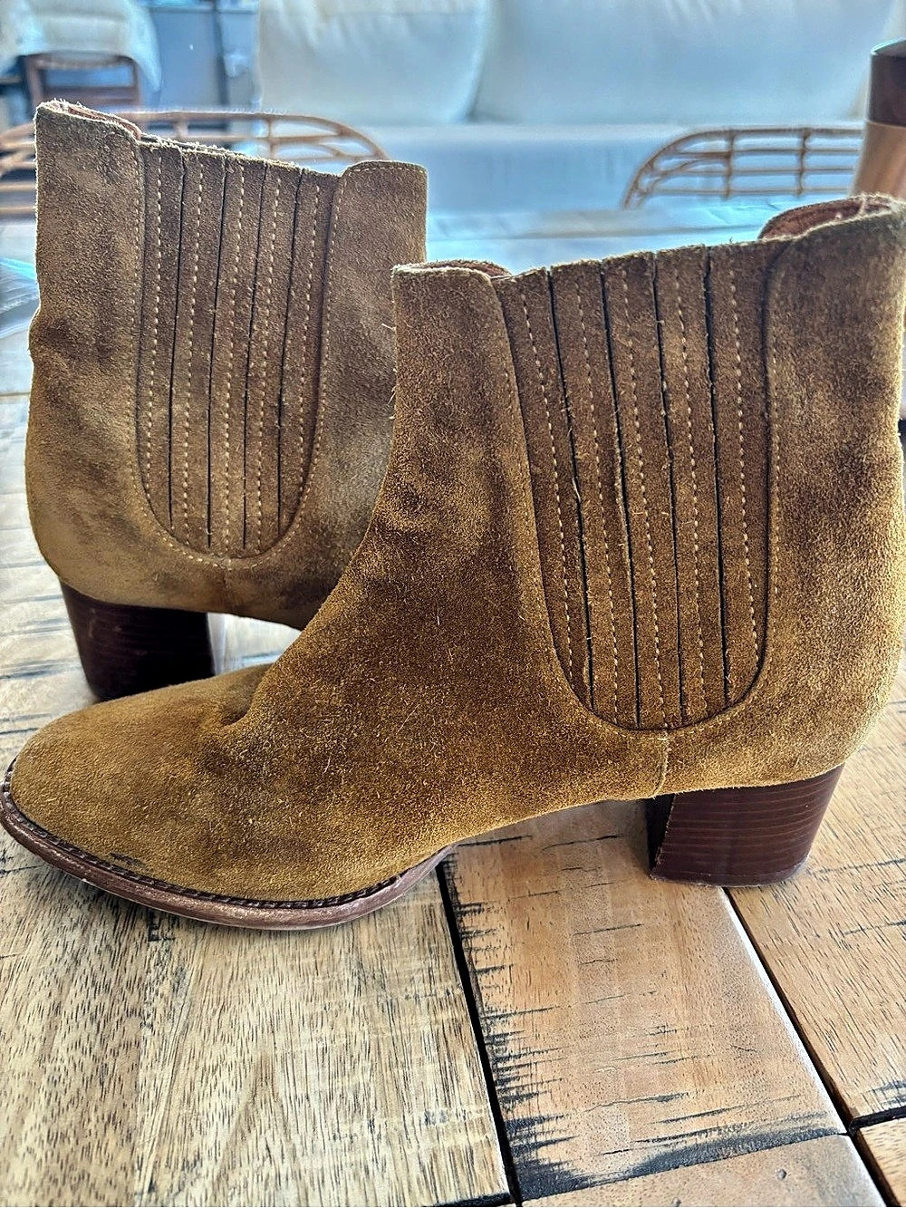 SÉZANE Suede Ankle Boots in Brown size 6